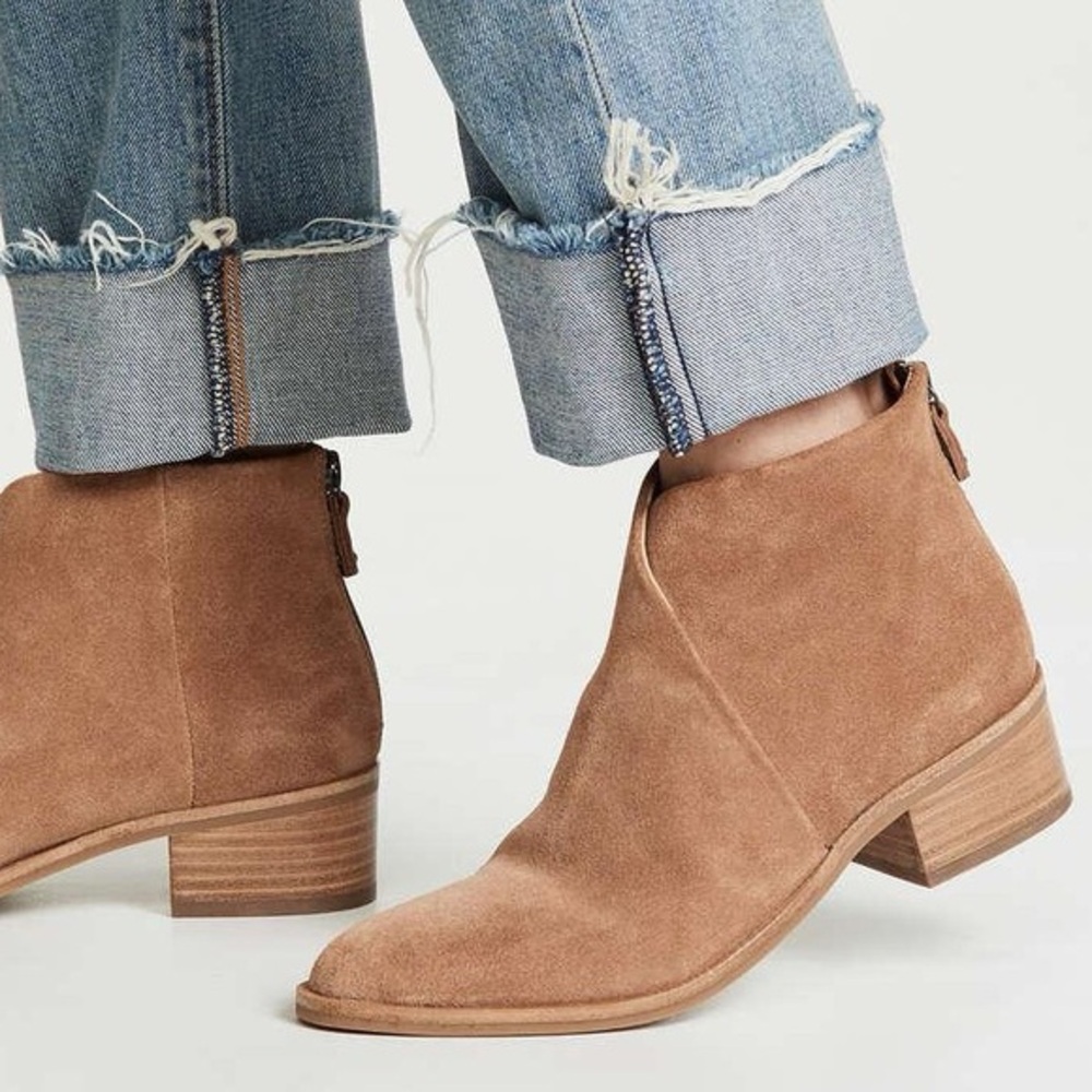 Anthropologie Soludos Venetian Bootie Tan Size 7.5